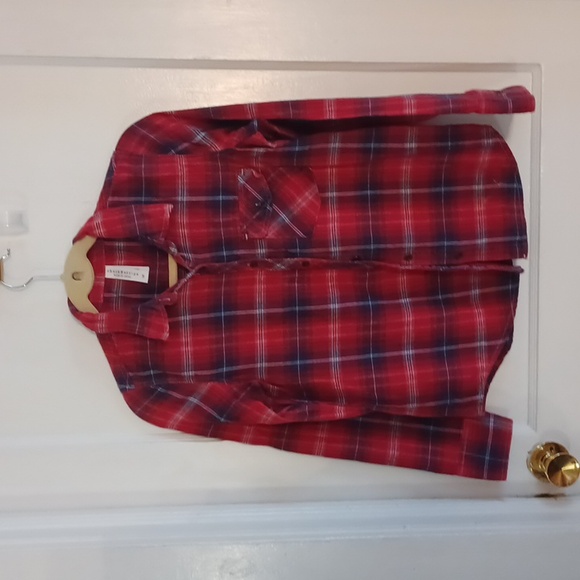 Flannel shirt Check & Stripe junior size medium - Picture 1 of 4